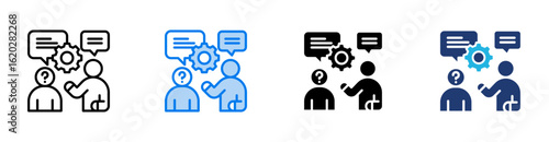 Explanation icon set multiple style collection