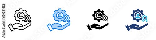 Proficiency icon set multiple style collection