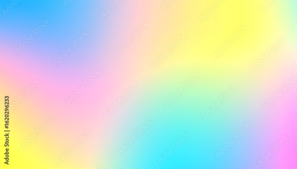 Obraz premium Soft pastel gradient background with vibrant blue, pink, and yellow hues that blend smoothly