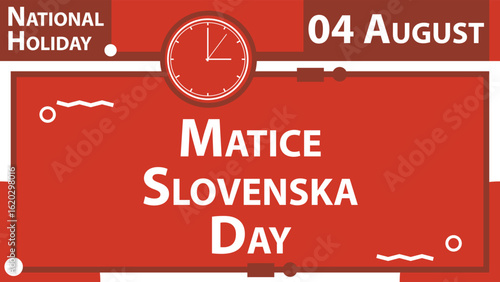Matice Slovenska Day web vector banner design illustration