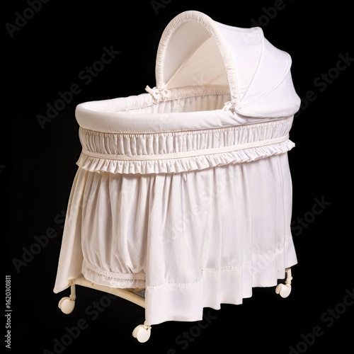 Baby Bassinet: White Cradle for Newborn