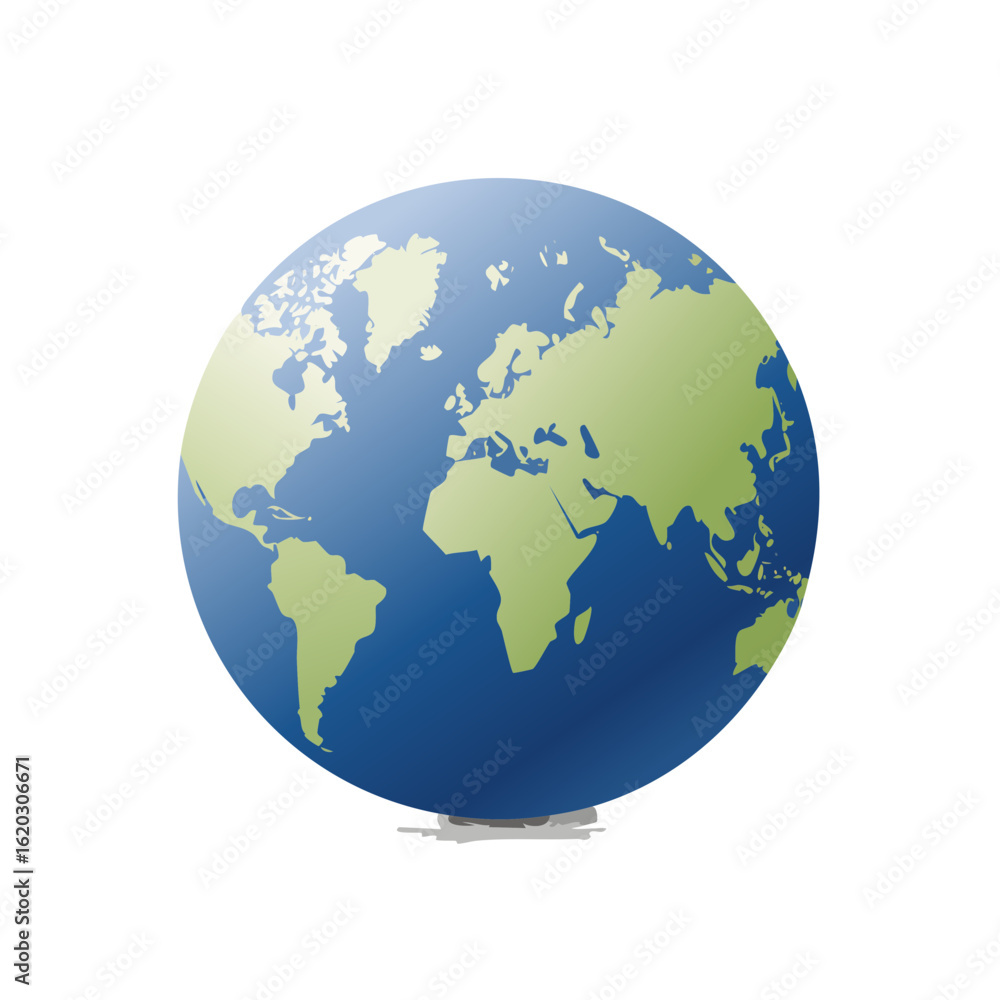 Naklejka premium World Globe Illustration with Continents and Oceans Isolated on Black Background