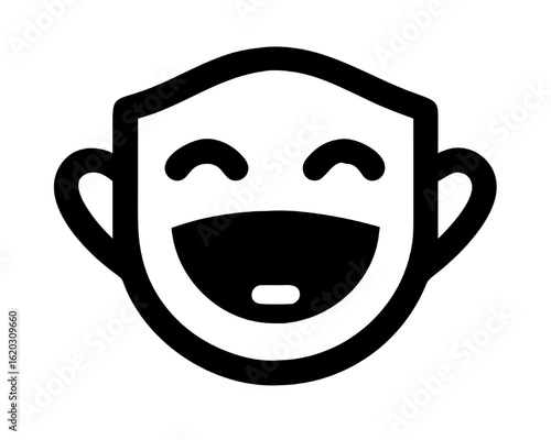 Cheerful Face Mask Icon Vector Illustration of Happiness and Protection in Healthcare Concept