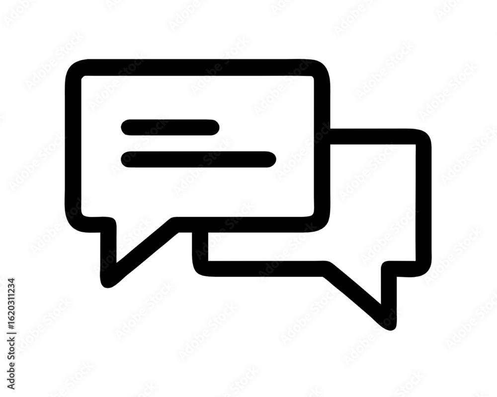 Fototapeta premium Chat Bubble Icon Visualizing Conversation and Communication in Digital Messaging Platforms