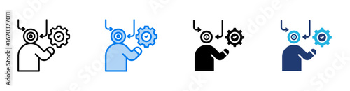 Perception icon set multiple style collection