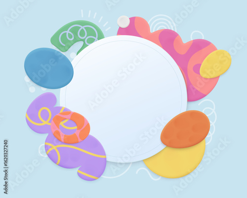 Realistic 3D Clay Style Frame
