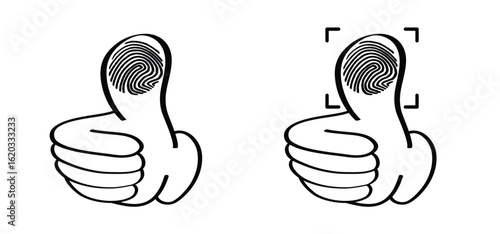 Touch-id, mobile finger print scan. Cellphone password access id verification. Fingerprint security identification. Biometric sensor. Digital, online on mobile phone or smartphone finger print secure.