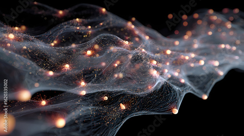 Network of microfilaments transmitting visual signals