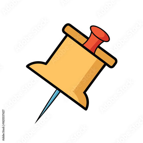 vector illustration of a wooden hammer