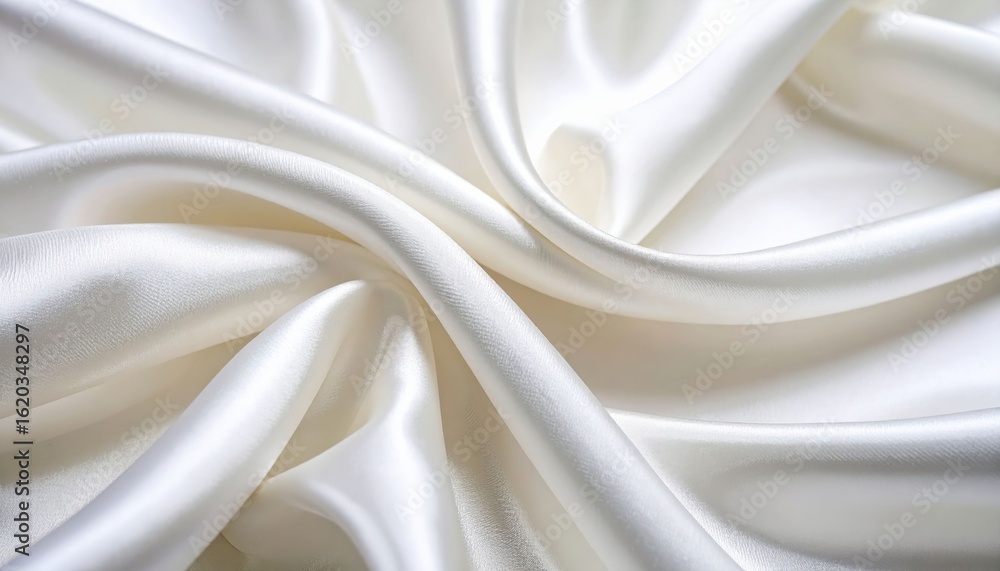 Obraz premium Soft White Silk Fabric Texture