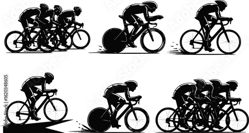 Cycling Silhouette Set – UCI Road World Championships Dynamic Styles