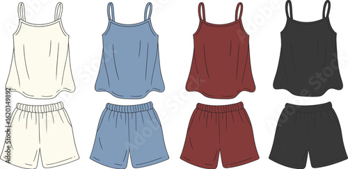 vector illustration of clothes hangers