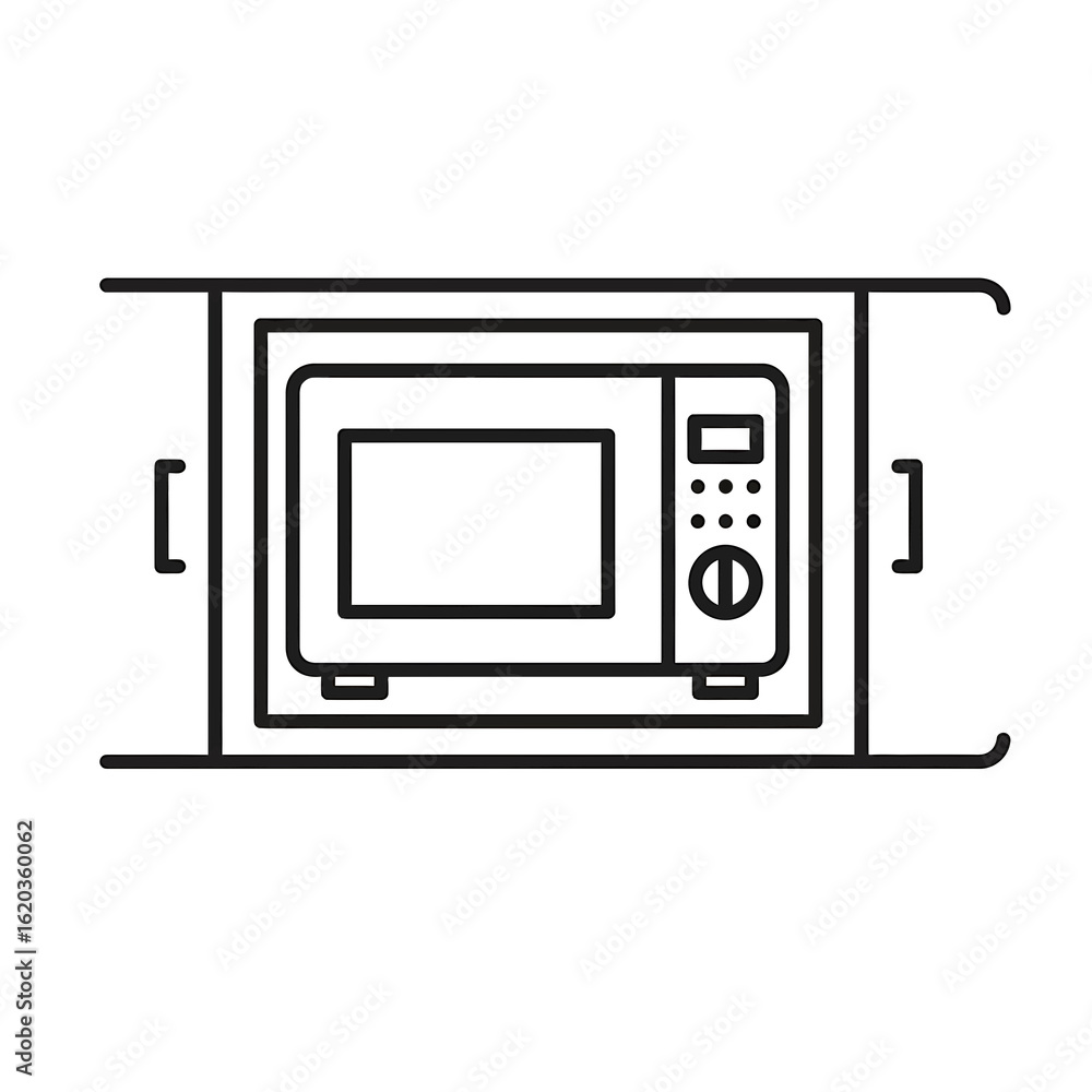 Obraz premium Microwave Oven Line Icon