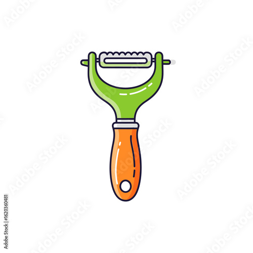 Y-Peeler Kitchen Utensil Flat Line Icon