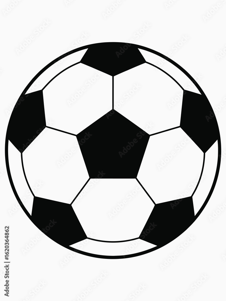 Fototapeta premium Classic black and white soccer ball design