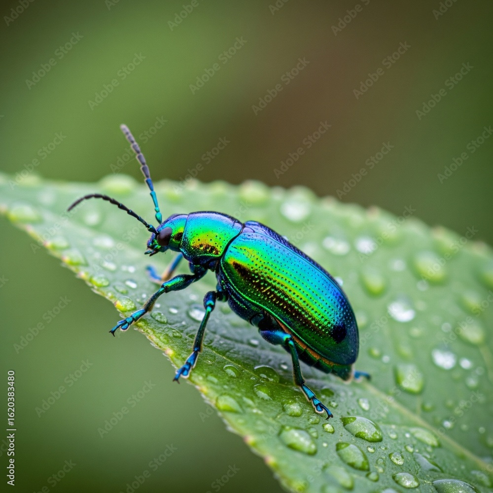 Fototapeta premium green bug on a leaf