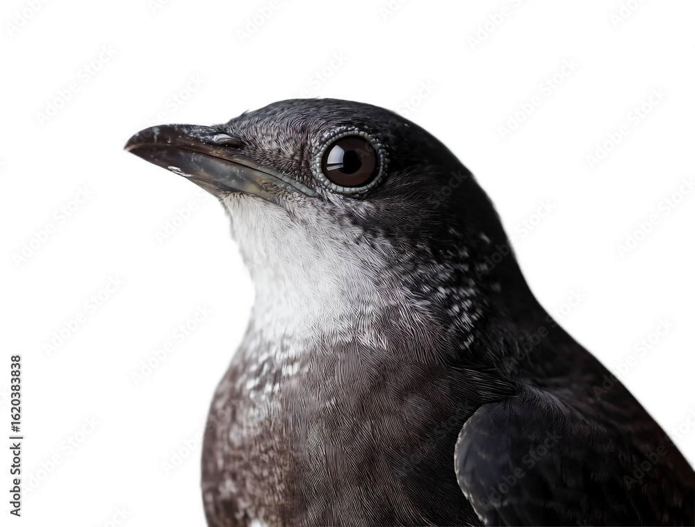 Fototapeta premium Cuckoo. Portrait of a bird on a white solid background. 