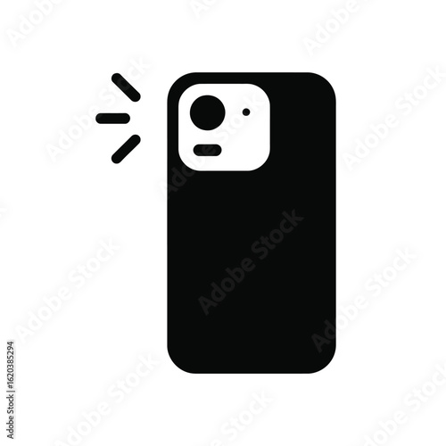 Smartphone camera flash icon symbol