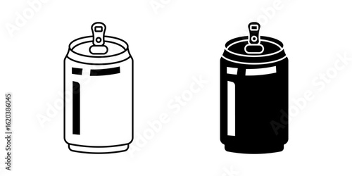  vector canned drink icon white on background