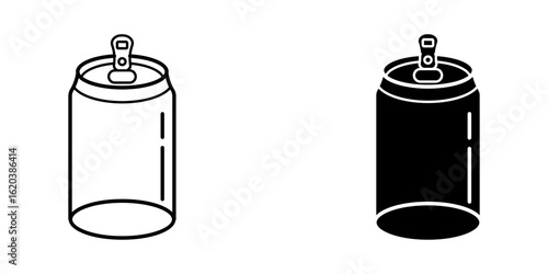  vector canned drink icon white on background