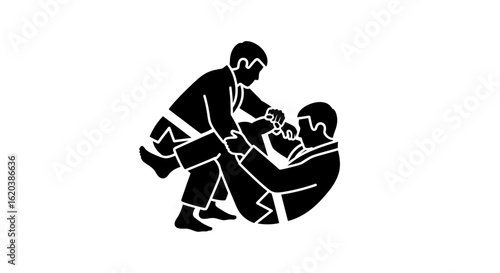 Brazilian Jiu-Jitsu Triangle Choke Submission Technique