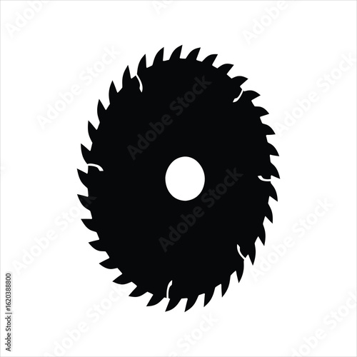 Vector art of circular saw blade isolated on white background