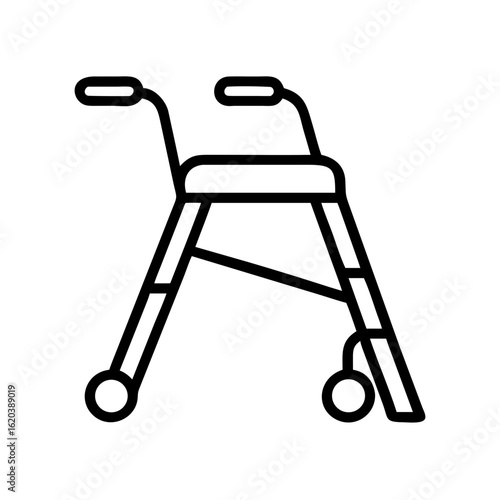 Silhouette of a person in a wheelchair with a cane disability accessibility