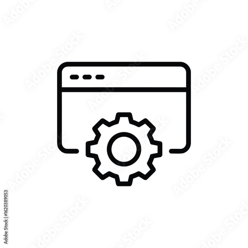 Web browser settings and configuration icon