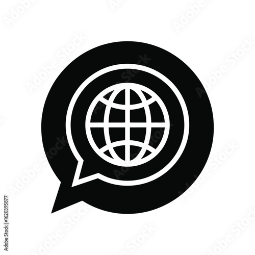 Global communication and language icon
