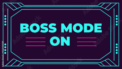 Boss mode on quote with glitch effect design