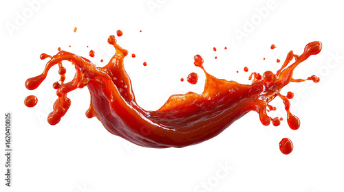Ketchup sauce splash transparent background