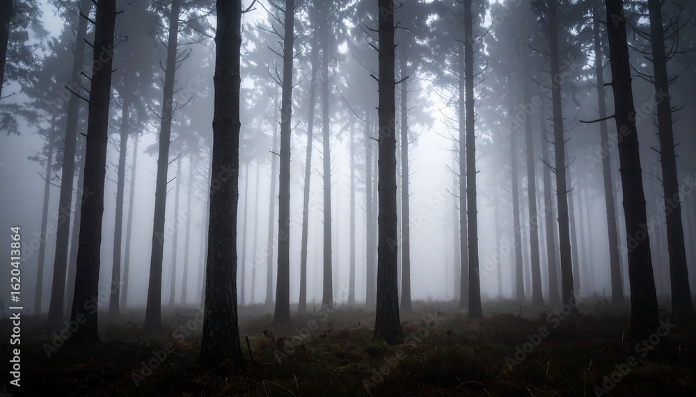 Obraz premium Misty forest scene