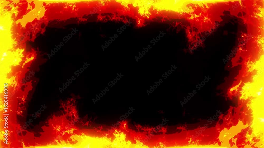 Burning Flames Posterized Fx Background/ Animation of a solar ground with posterized burning flames fx