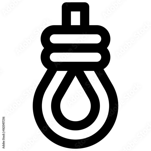 Noose. Editable stroke vector icon.