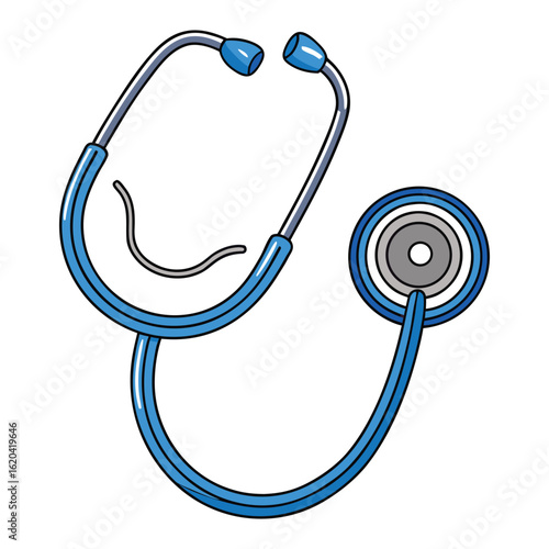 Stethoscope isolated on white background medical healthcare instrument for doctor and heart examination