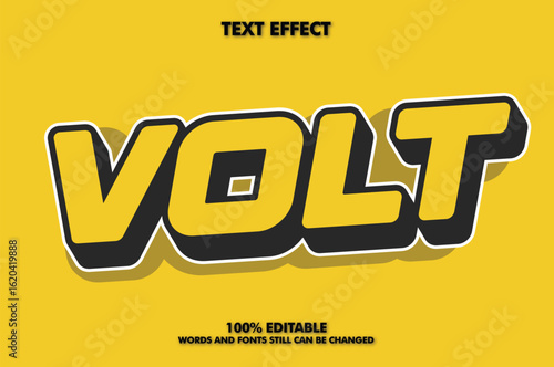 Bold yellow text effect with the word volt in a dynamic energetic style