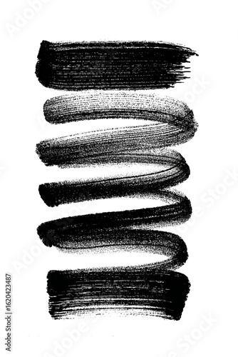 black paint, ink brush strokes, brushes, lines. Dirty elements. - stock vector. Paint brushes strokes mega Vector illustration transparent background