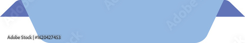 Light blue ribbon banner with folded edges for announcements or promotions
