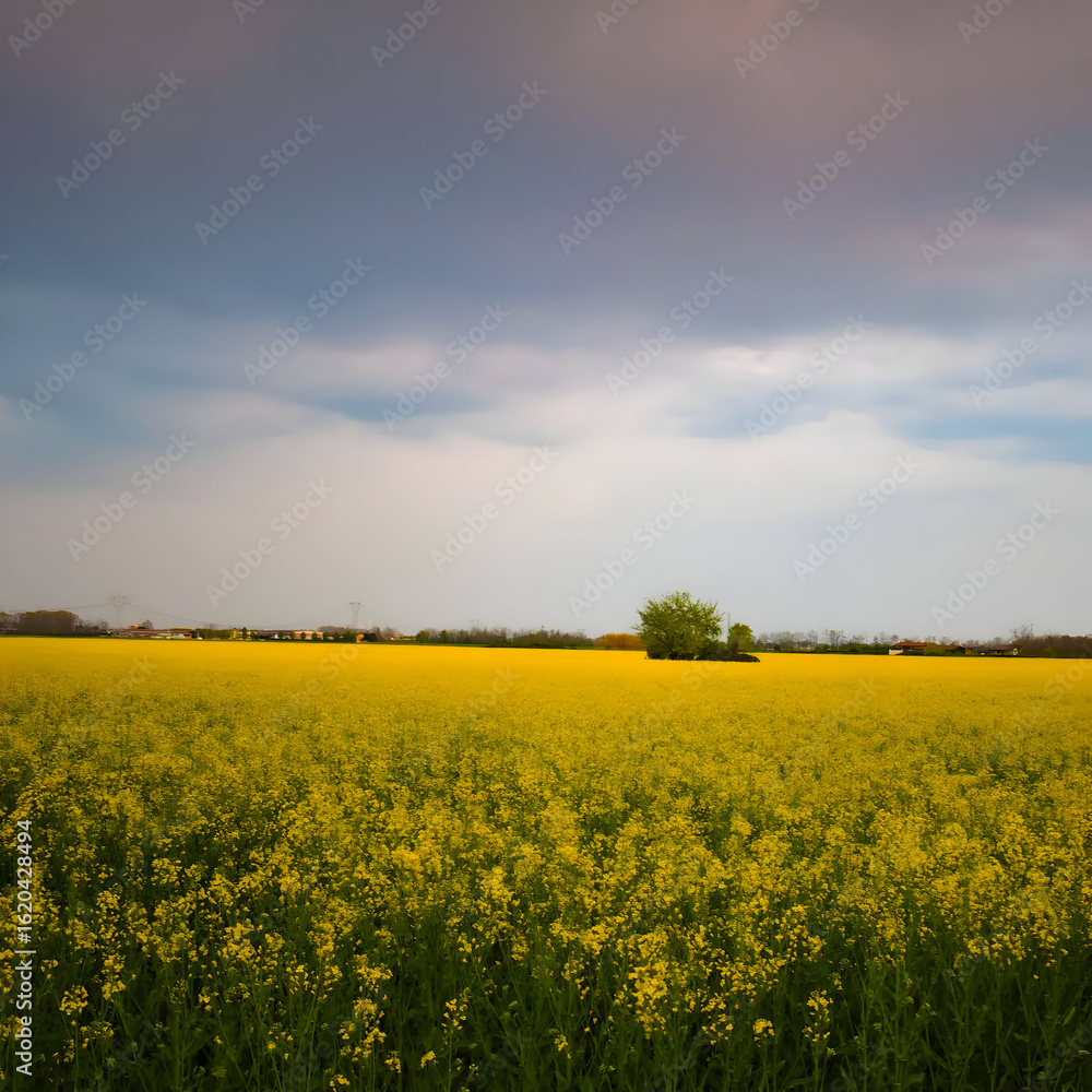 Obraz premium rape field in spring