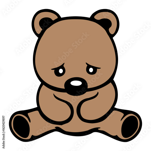  Sad Teddy Bear Crying Unhappy Look Downcast Head