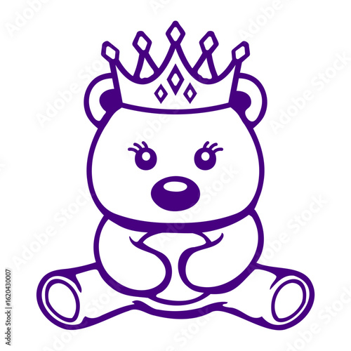 Bear Teddy Queen Princess Crown Cute Ruler Royal