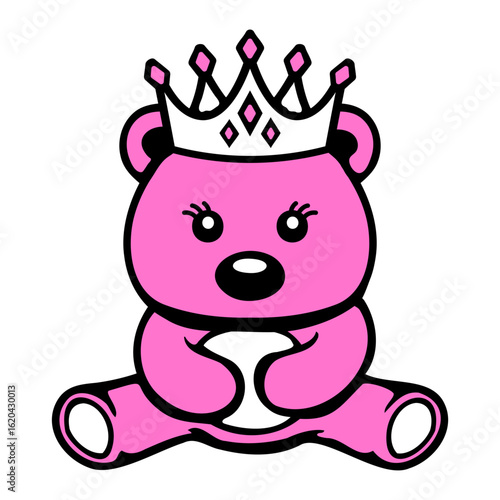 Bear Teddy Queen Princess Crown Cute Ruler Royal