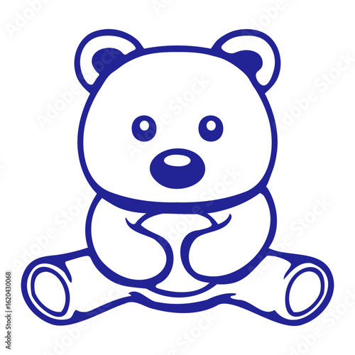 Bear Teddy Big Nose Friendly Cute Child Drawing