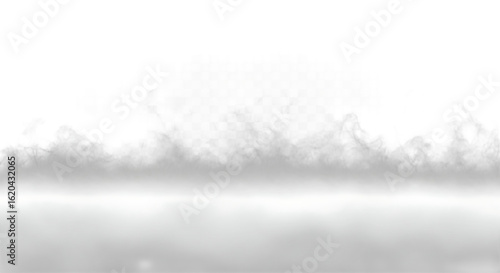 Soft fog or mist texture isolated on transparent background