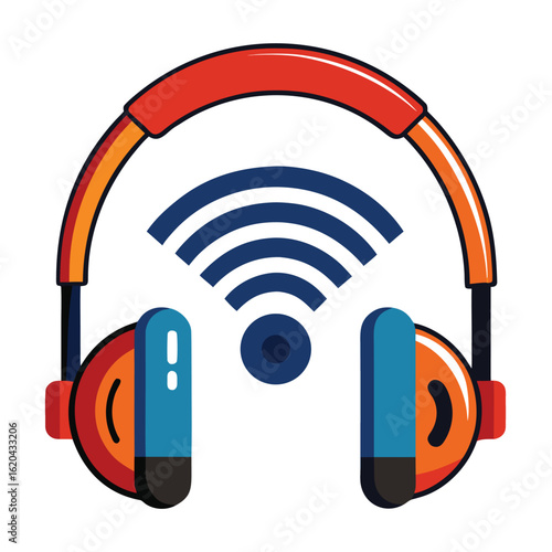 Modern headphones design featuring both wired and wireless connectivity options isolated on white background