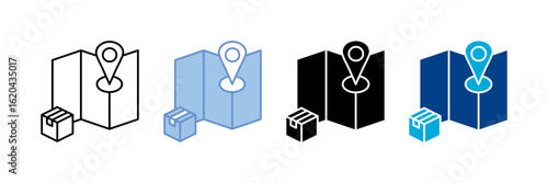 Map  Icon Set Multiple Style Collection