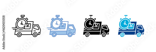 Express Delivery Icon Set Multiple Style Collection