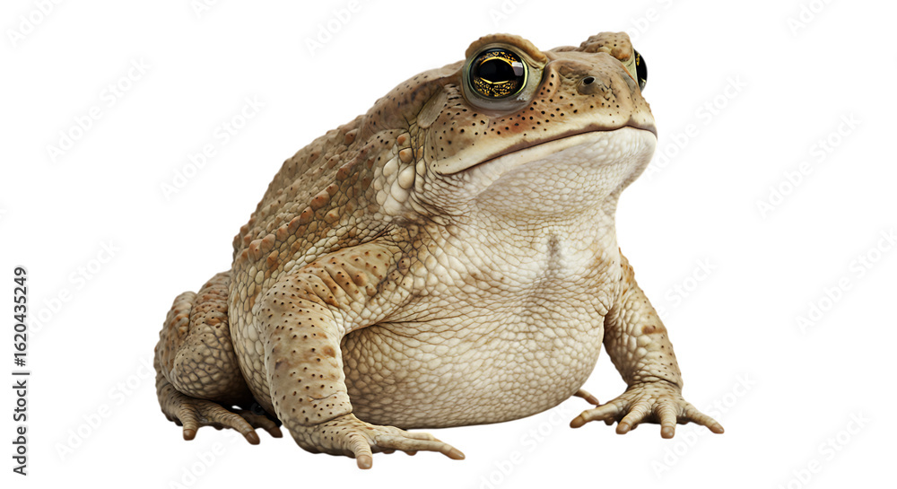 Naklejka premium A brown toad isolated on a transparent background
