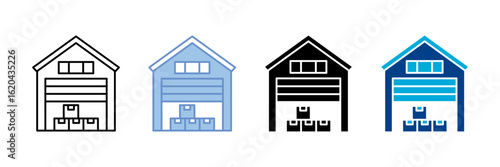 Warehouse   Icon Set Multiple Style Collection
