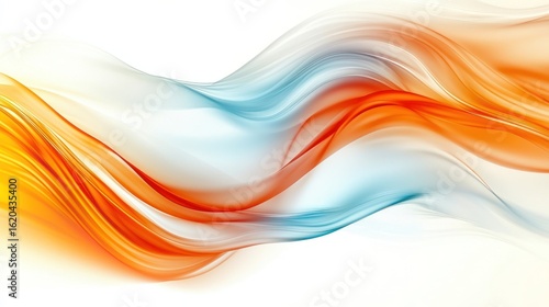 Abstract Orange and Blue Swirling Waves: A Symphony of Color and Movement